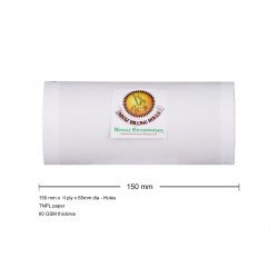 Paper Roll - 6 inches / 150 mm x 65mm Dia 2ply with single carbon copy with punching holes -Pack of 50 nos Paper Roll - 6 inches / 150 mm x 65mm Dia 2ply with single carbon copy with punching holes -Pack of 50 nos