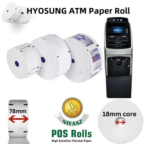 HYOSUNG ATM Machine Paper Roll (18MM CORE)