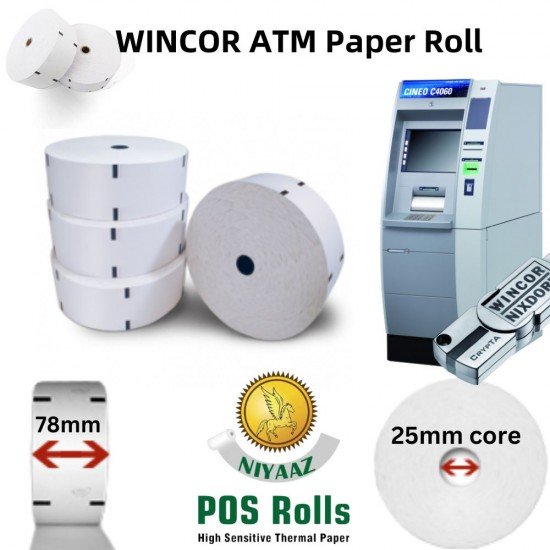 WINCOR ATM Machine Paper Roll (25MM CORE)